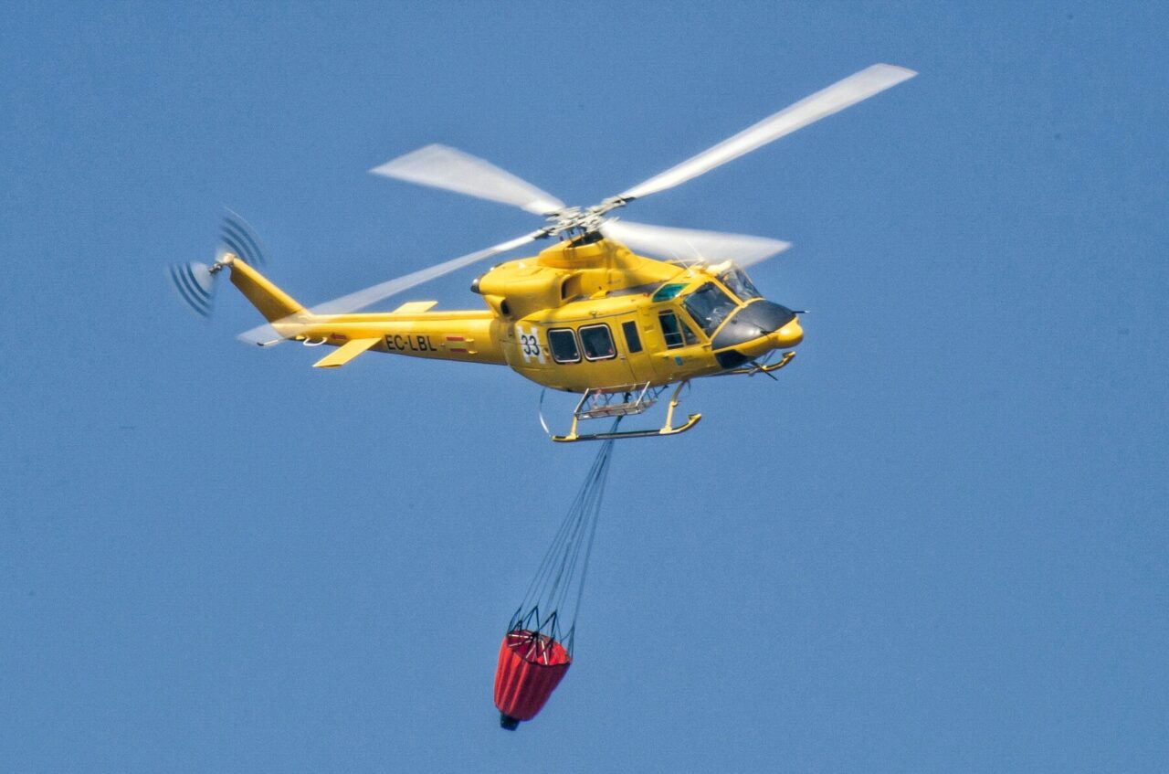 Helicopter With Bucket